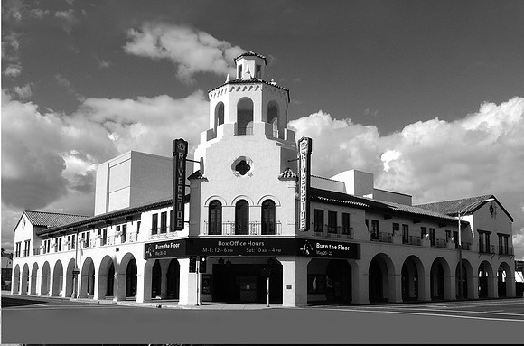 Theater and intersection of Mission Inn and Market