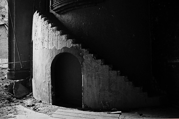 Front wall and staircase